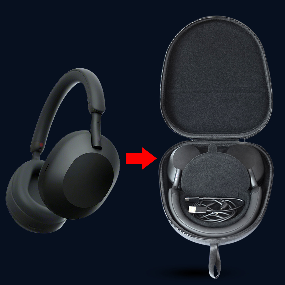 Жесткий дорожный чехол из ЭВА, – обзор и цена Sony Headphone Wh-1000Xm5