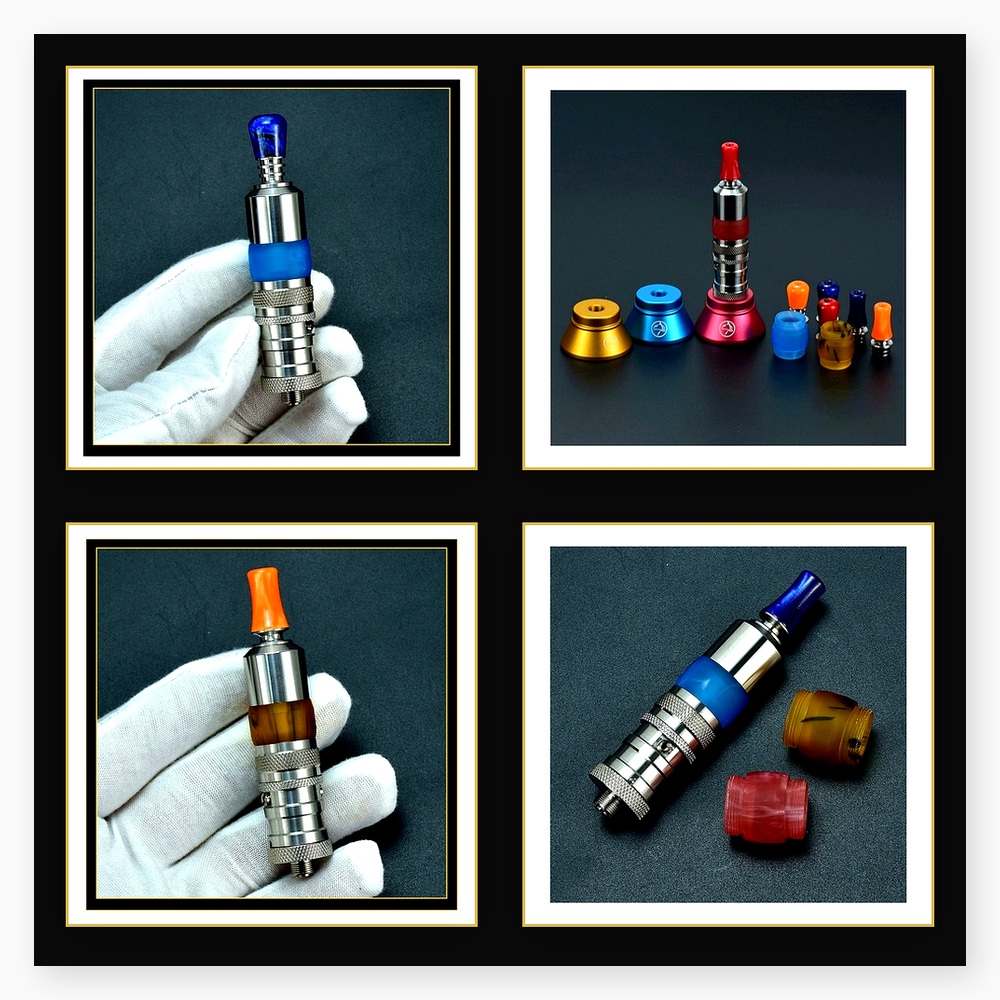 Wolfcoolvape Flash-e-Vapor Dua – обзор и цена Drip Tip Resin